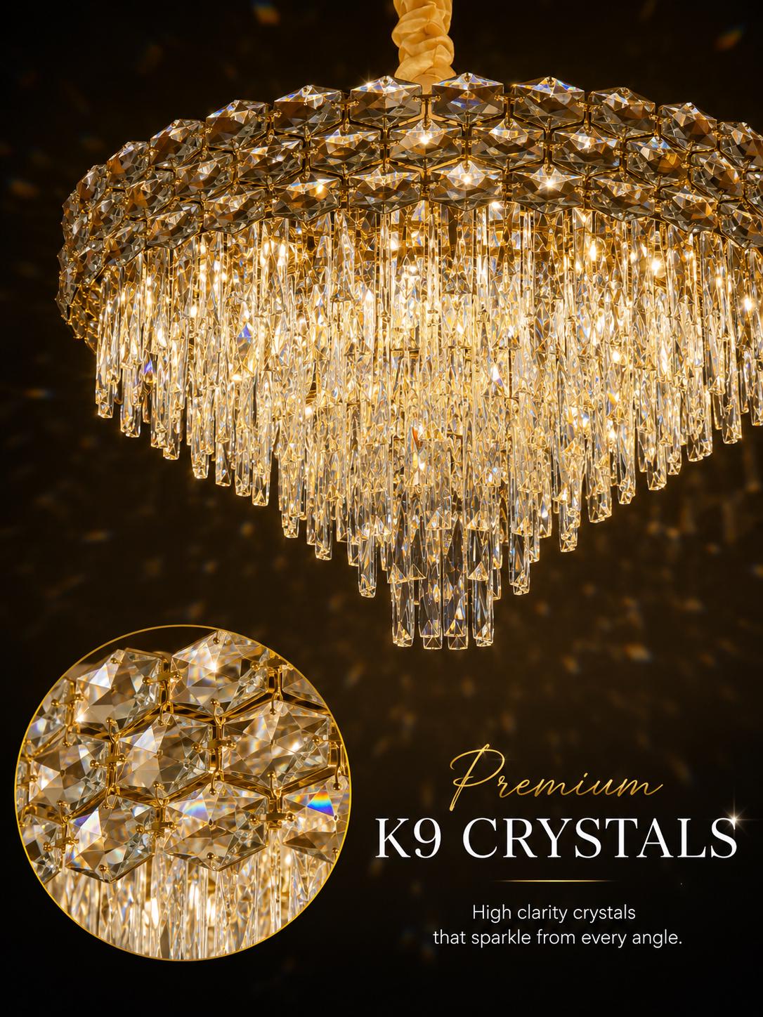 Modern Crystal Chandelier / Luxury Ceiling Light for Entryway, Living room, Dining room