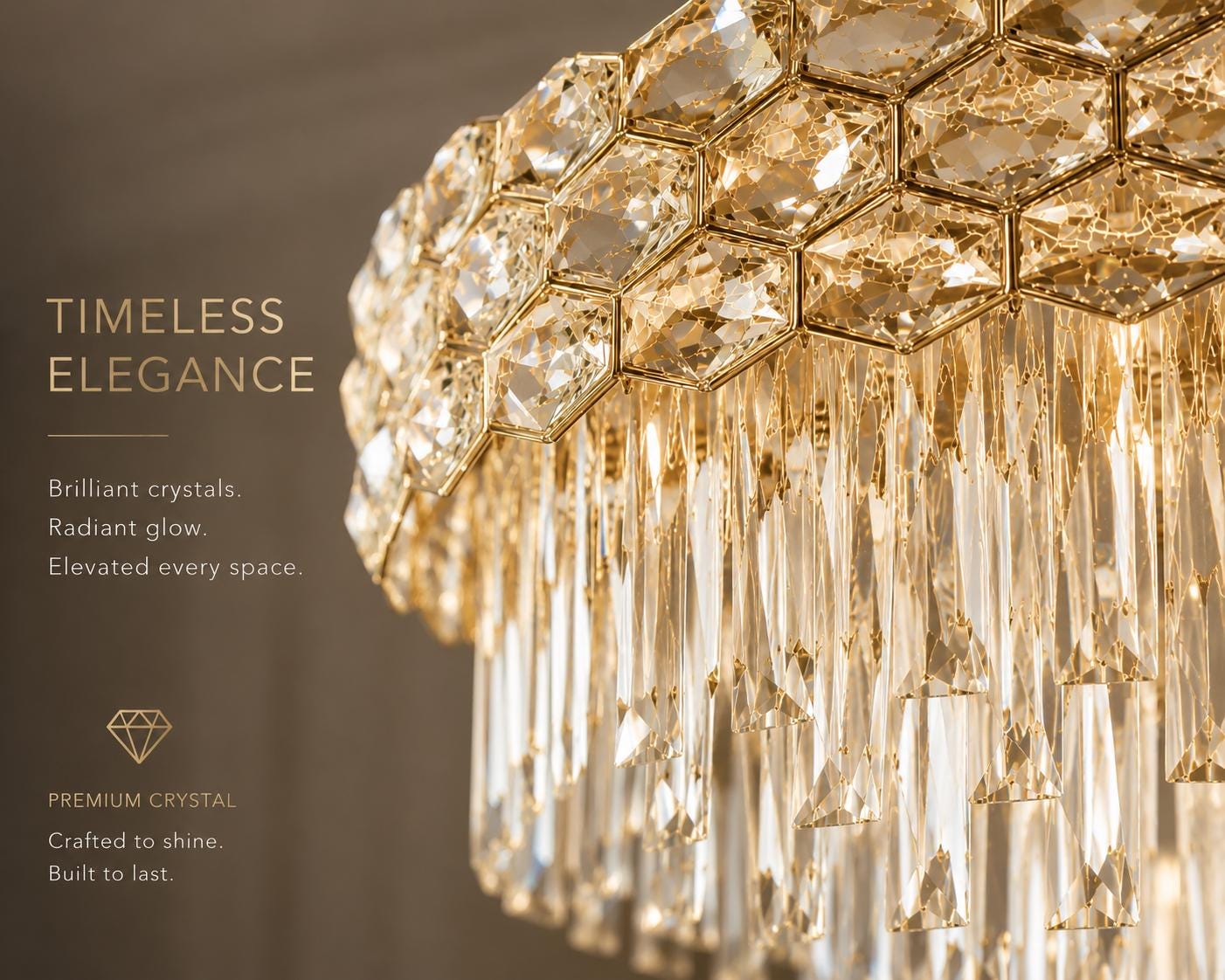 Modern Crystal Chandelier / Luxury Ceiling Light for Entryway, Living room, Dining room