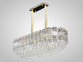 Rectangular Crystal Chandelier: Modern LED Ceiling Light, 31.4"