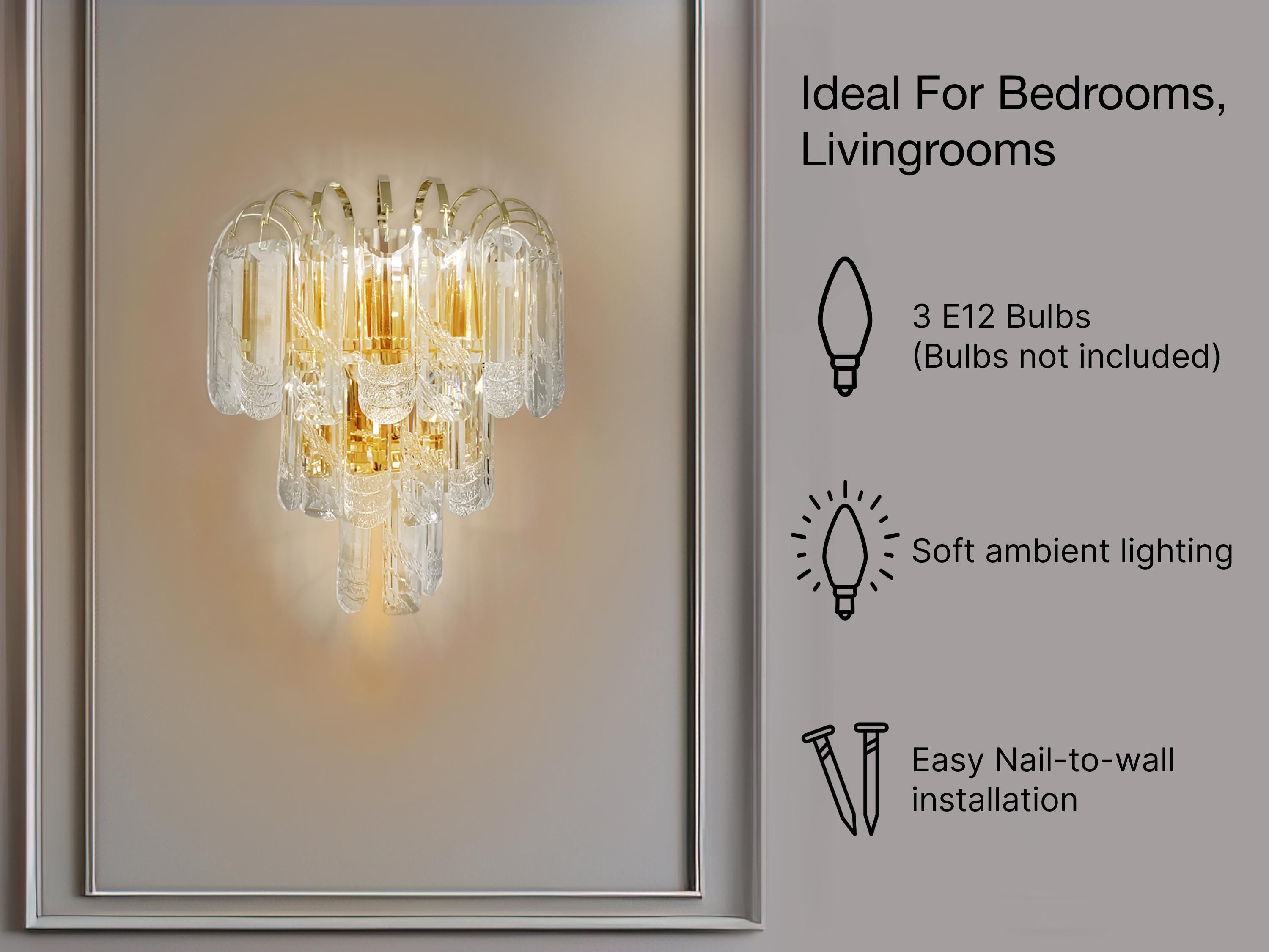 Luxury Crystal Tiered Chandelier – Wide Modern Round Pendant Light for Dining Room, Living Room