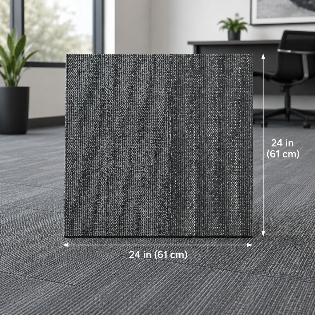 24" x 24" Cloudbay Carpet Tile / Warm Grey Abstract Modular Tile