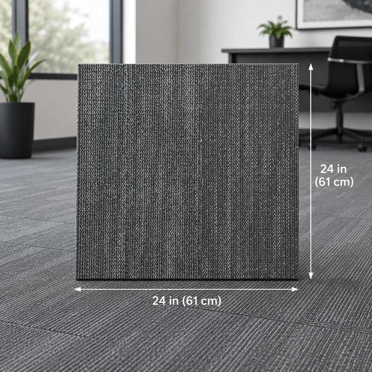 24" x 24" Cloudbay Carpet Tile / Warm Grey Abstract Modular Tile