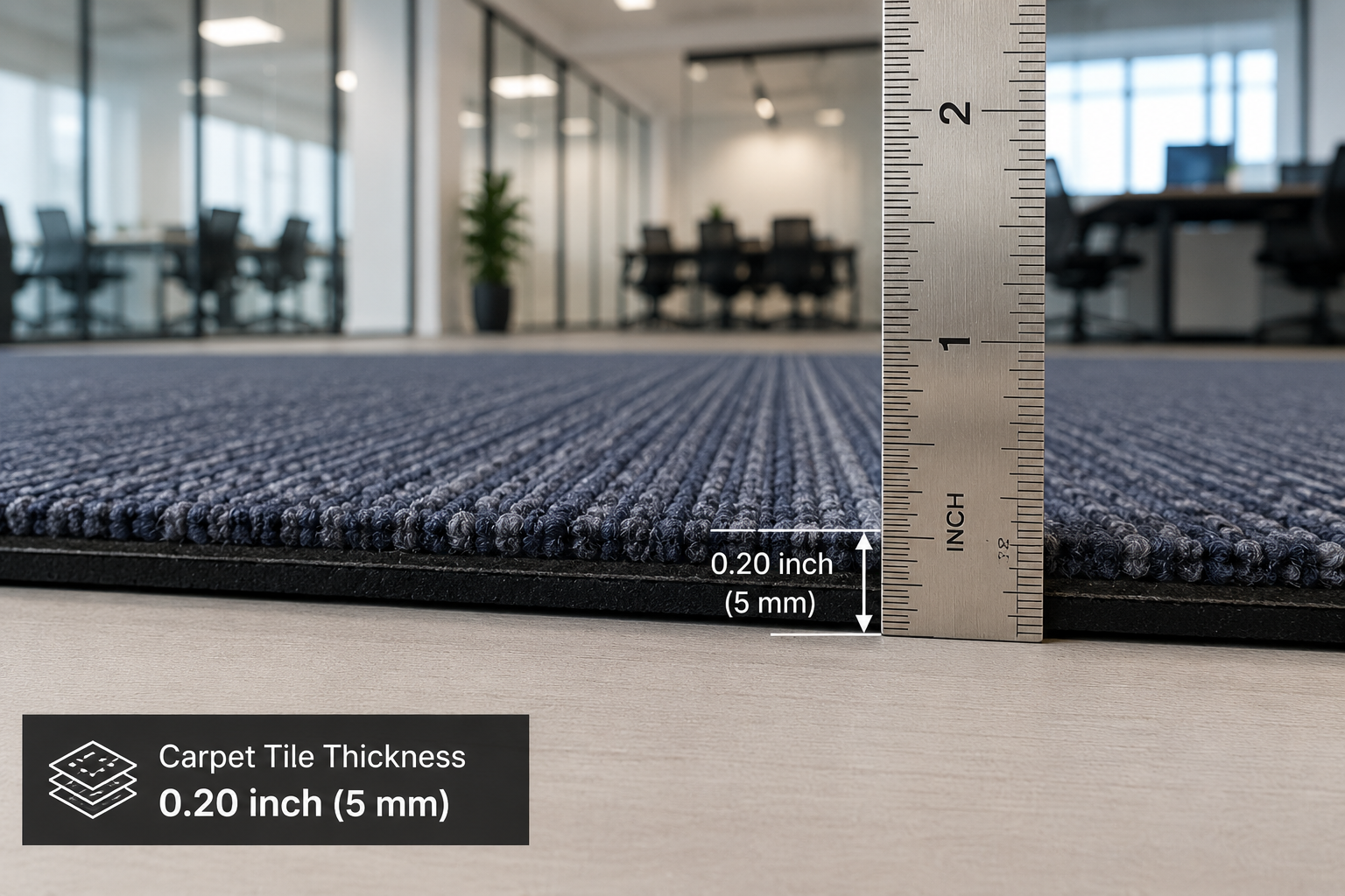 24" x 24" Cloudwave Carpet Tile / Slate Linear Carpet Tile
