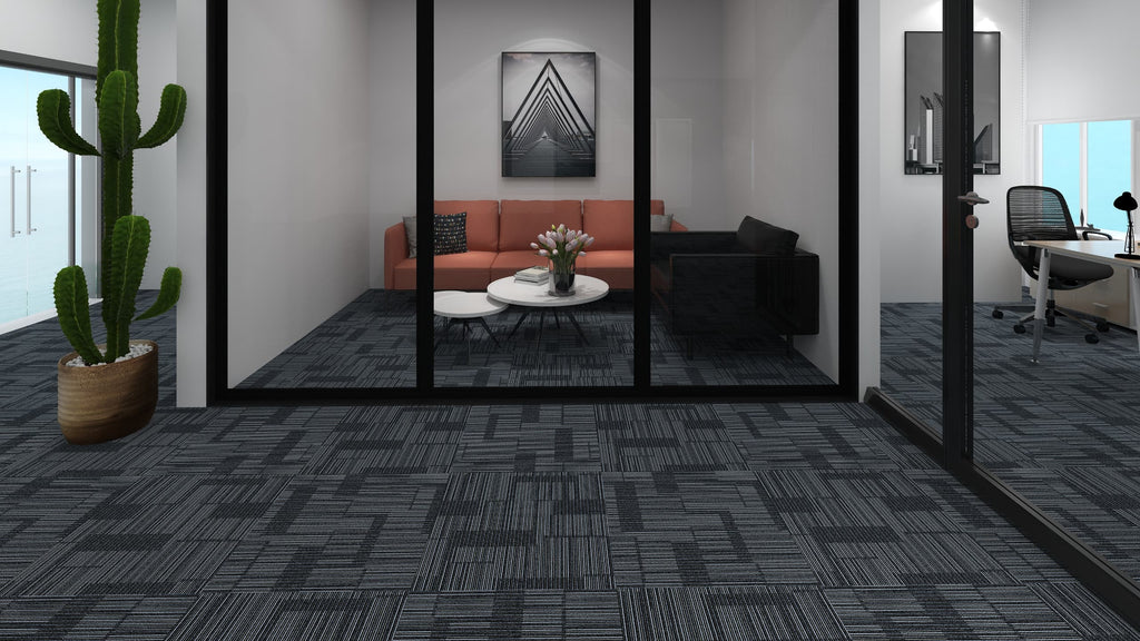 24" x 24" STORM Carpet Tile / Charcoal Style Carpet Tile
