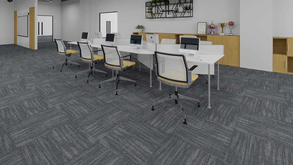24" x 24" Cloudbay Carpet Tile / Warm Grey Abstract Modular Tile