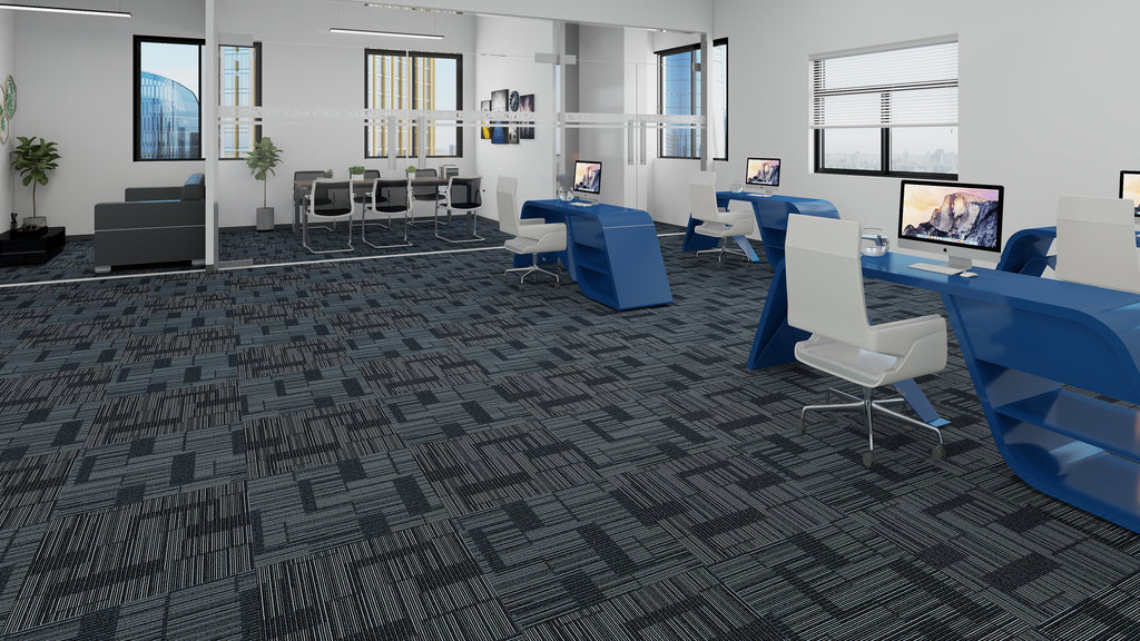 24" x 24" STORM Carpet Tile / Charcoal Style Carpet Tile