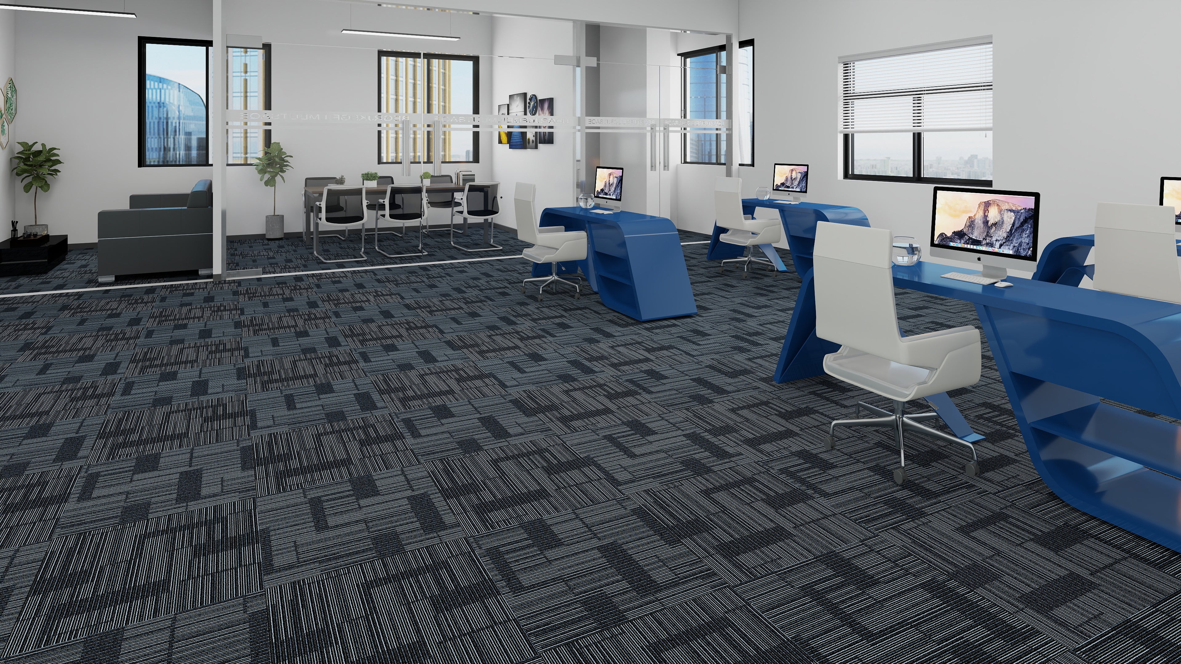 24" x 24" STORM Carpet Tile / Charcoal Style Carpet Tile