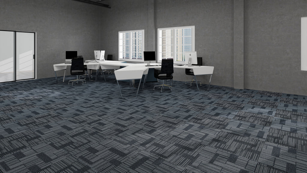 24" x 24" STORM Carpet Tile / Charcoal Style Carpet Tile