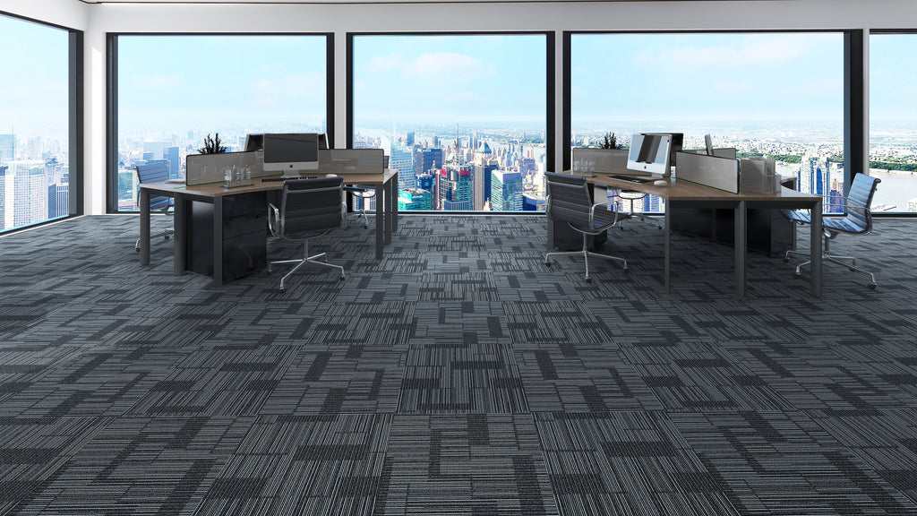 24" x 24" STORM Carpet Tile / Charcoal Style Carpet Tile