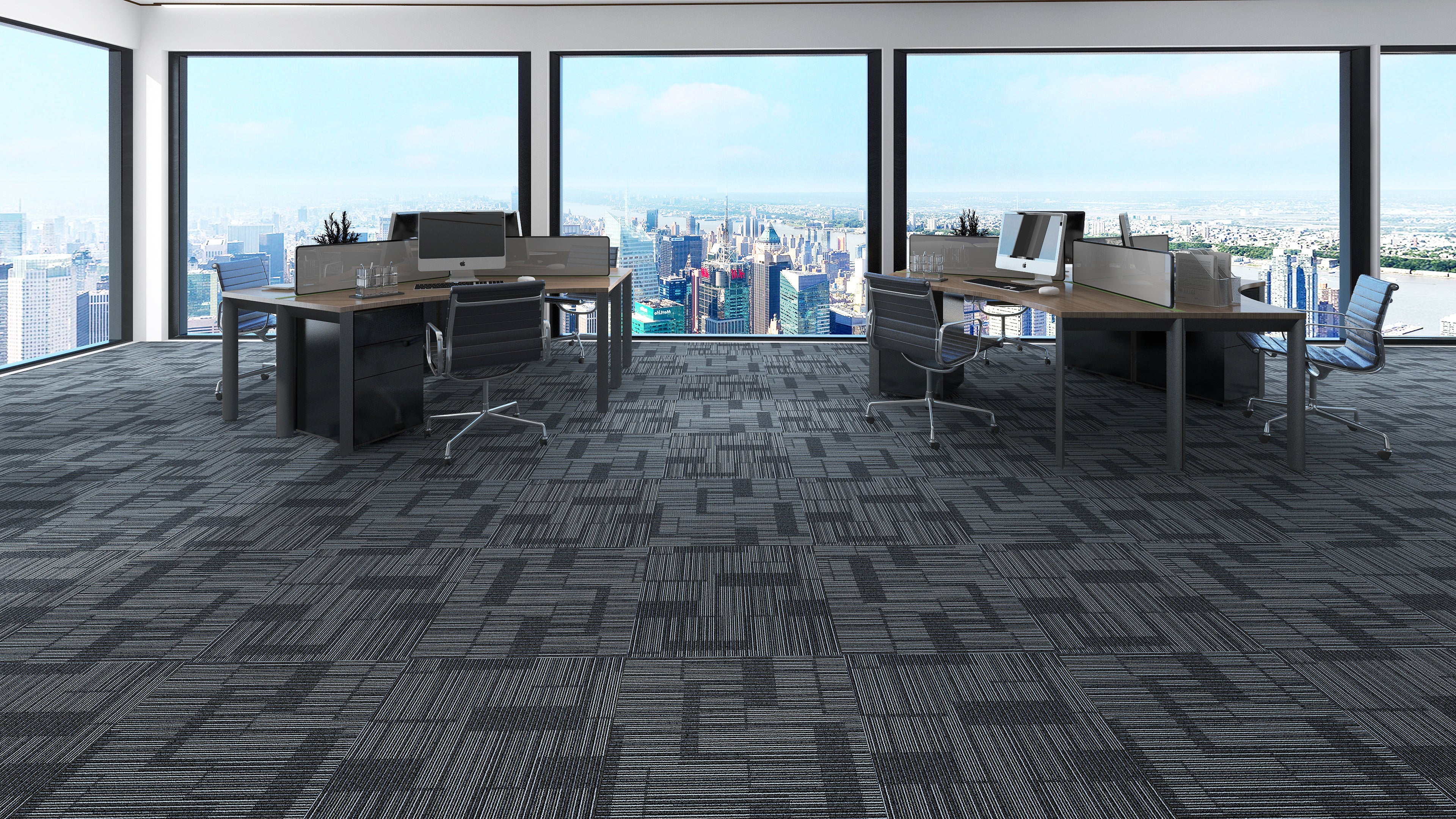 24" x 24" STORM Carpet Tile / Charcoal Style Carpet Tile