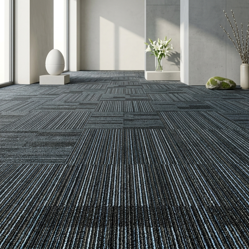 24" x 24" STORM Carpet Tile / Charcoal Style Carpet Tile